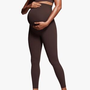 Brown maternity leggings